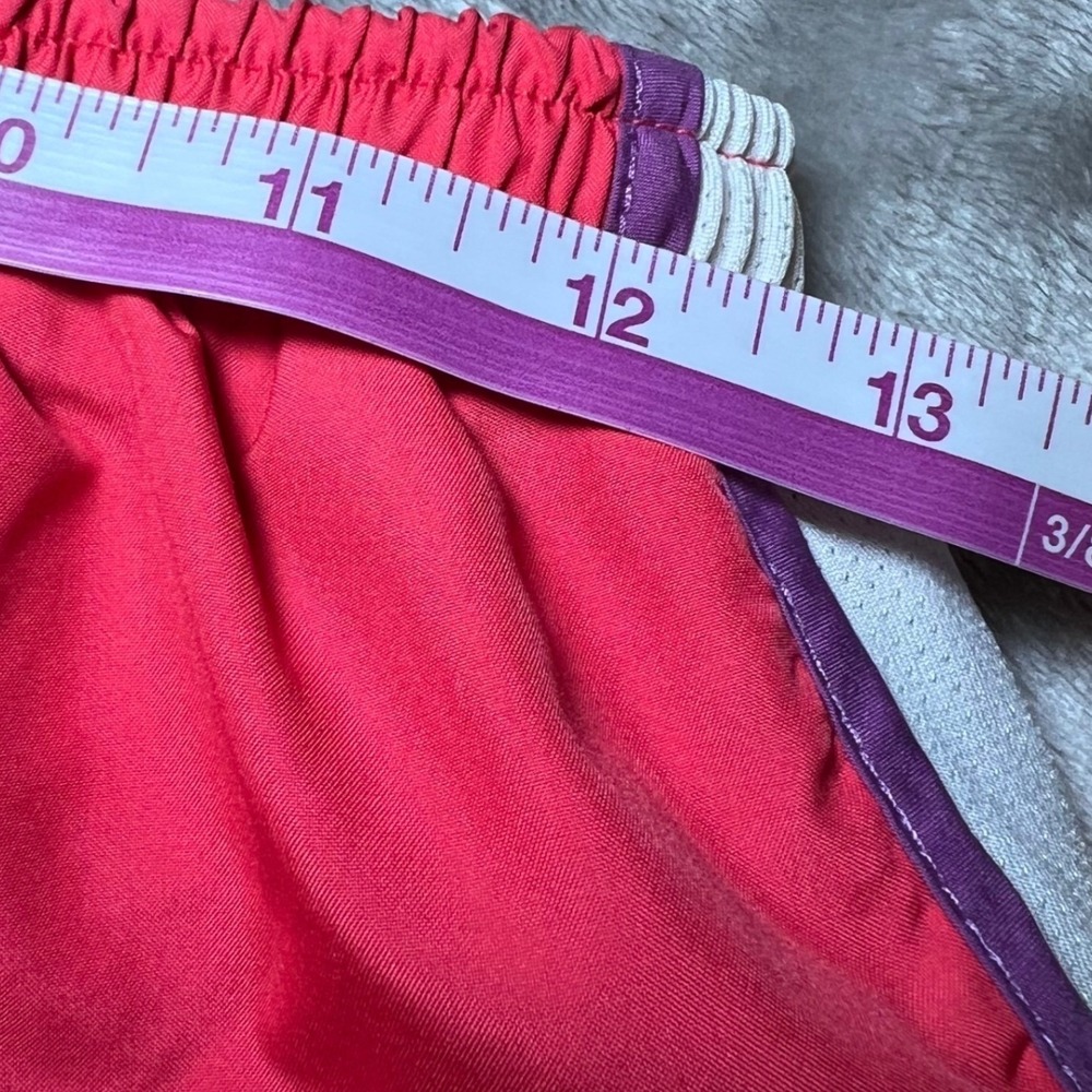 Nike Womens Size Medium Dri-FIT Running Shorts Pink White Purple Athletic Gym - Picture 8 of 14